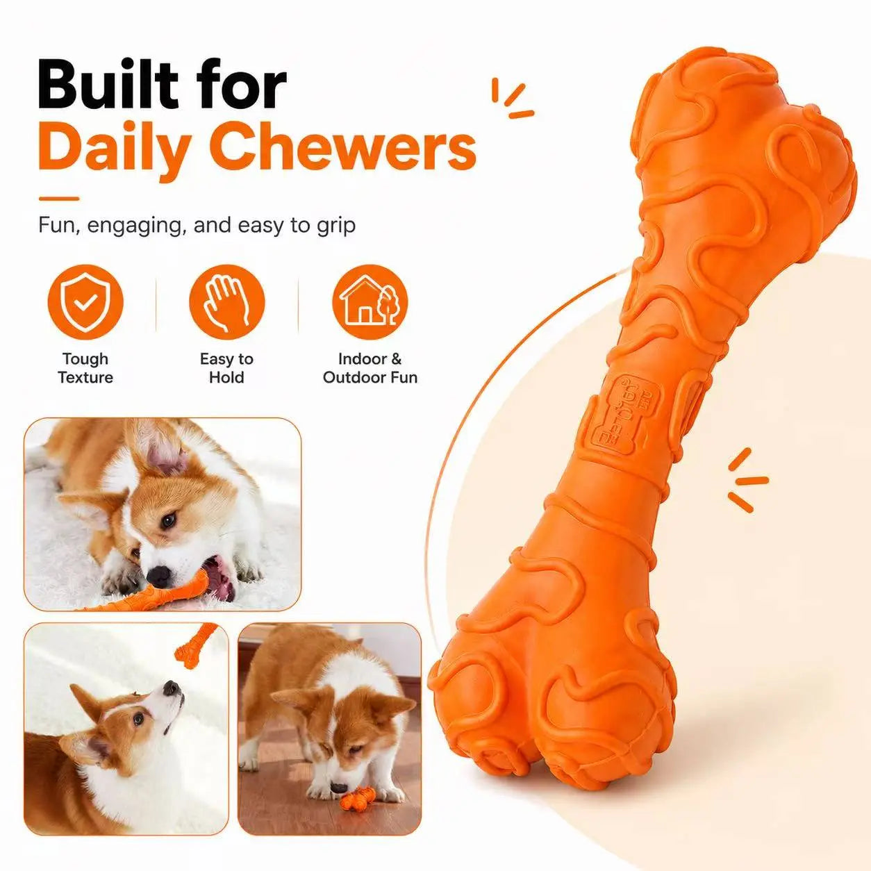 Tiny Canine Chewzilla: The Orange Toothbrush That Barks Back!
