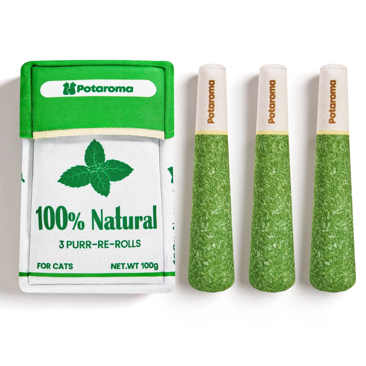 Potaroma Cat Toys Natural Silvervine – Baby-Grade Interactive Chew Kicker Toys for Indoor Cats & Kittens – Boredom & Stress Relief #Summervibes #Petlovers