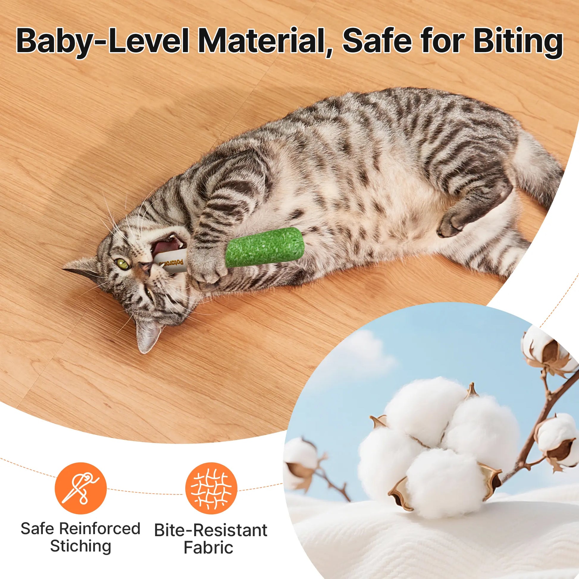 Potaroma Cat Toys Natural Silvervine – Baby-Grade Interactive Chew Kicker Toys for Indoor Cats & Kittens – Boredom & Stress Relief #Summervibes #Petlovers