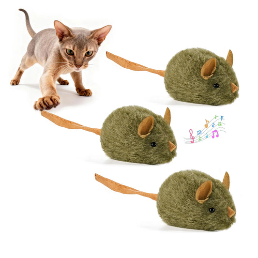 Squeaky Snack Attack: The Purr-fect Plush Mice Trio for Feline Fun - Because Every Cat Deserves a Chewable Playmate! #MiceToMeetYou #CatnipComedy