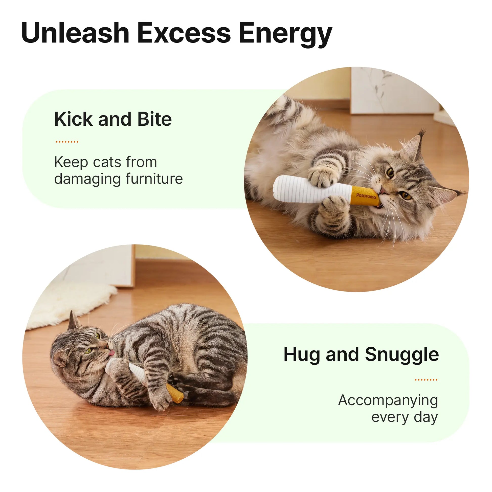 Potaroma Cat Toys Natural Silvervine – Baby-Grade Interactive Chew Kicker Toys for Indoor Cats & Kittens – Boredom & Stress Relief #Summervibes #Petlovers