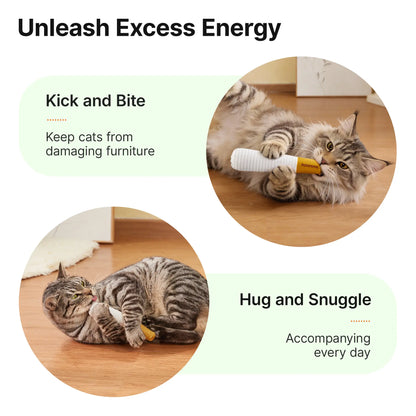 Potaroma Cat Toys Natural Silvervine – Baby-Grade Interactive Chew Kicker Toys for Indoor Cats & Kittens – Boredom & Stress Relief #Summervibes #Petlovers